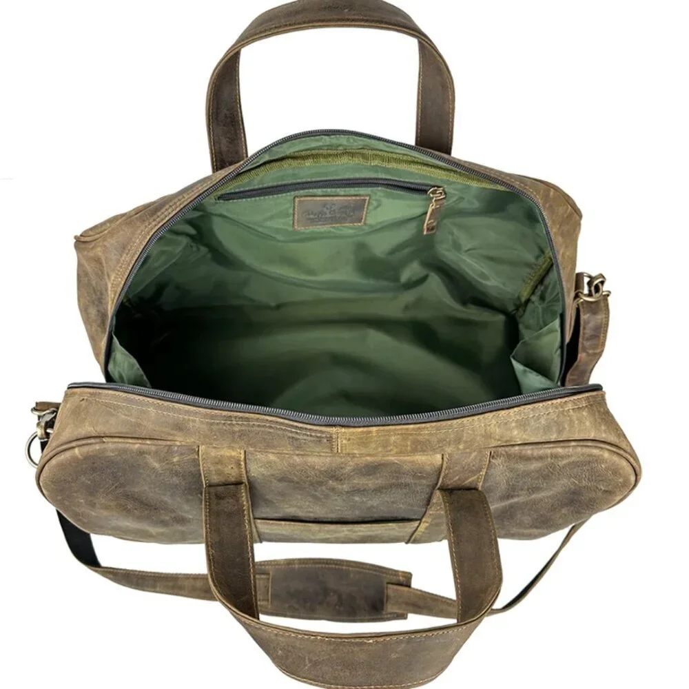WINSTON COLLECTION Country Club Duffel Bag in Crazy Horse Leather Unisex